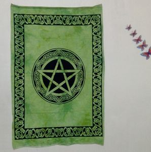 โปสเตอร์ผ้าฝ้ายพรมแขวนผนังโยนรูปดาวห้าแฉก pantacle ผ้าฝ้ายขนาดเล็กผ้าปูโต๊ะที่ยอดเยี่ยมโดยผู้ลงนามในอินเดีย - Product Image 2