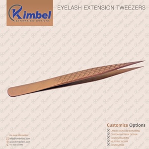แหนบต่อขนตาแบบด้ามจับนาโน45องศาพร้อมปลายไฟเบอร์พร้อมกล่องใส่ - Product Image 2