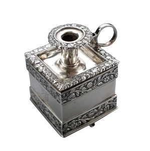 Small Shiny Nickle <b>Candlestick</b> <b>Holder</b> - Product Image 6