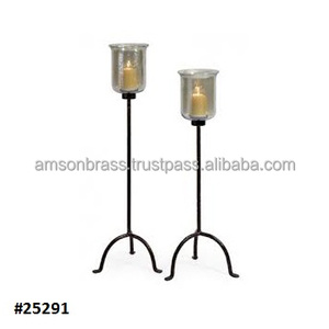 ENSEMBLE DE 2 bougeoirs décoratifs en métal trois bras Designer nouveauté petit candélabre pour la maison événements de mariage articles décoratifs - Product Image 6