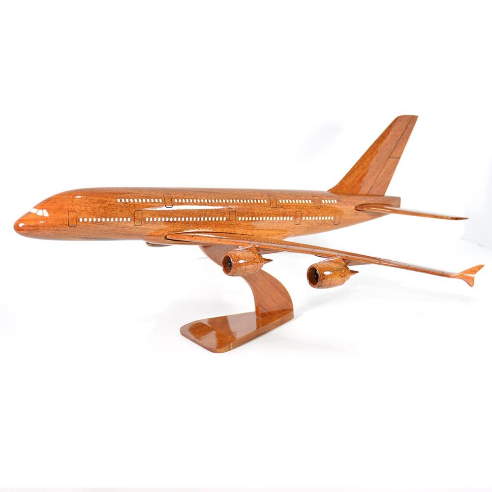 木製模型飛行機・赤色の手作り工芸品・30cmの装飾用ギフト