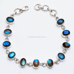 เงินสร้อยข้อมือพลอยสีฟ้าครามขายส่งเครื่องประดับออนไลน์925สร้อยข้อมือเงินสเตอร์ลิง - Product Image 2