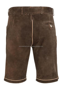 Traditional Trachten Lederhosen German Trachten Bavarian Traditional Oktoberfest Men <b>Short</b> Suede Lederhosen With <b>Belt</b> - Product Image 2