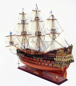 LE SOLEIL ROYAAL Maquette de bateau en bois Artisanat du Vietnam Jouets classiques - Product Image 2