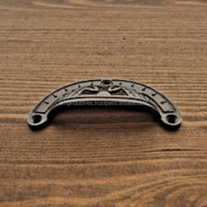 Venta al por mayor de fábrica: Tiradores y pomos de hierro fundido victoriano negro para armarios de cocina, tiradores para cajones y tiradores para marcos de ventanas. - Product Image 2