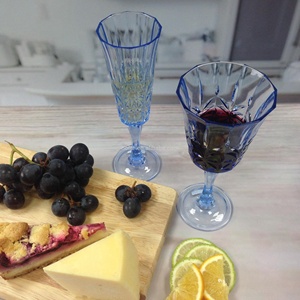 [Holar] Taiwan a fabriqué des verres à vin en plastique réutilisables incassables bleu méditerranéen de 10oz pour l'intérieur et l'extérieur - Product Image 3