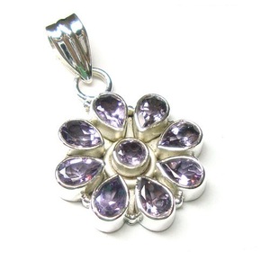 Jqueen — pendentifs en pierre d'améthyste naturelle, bijoux en argent Sterling 925, vente en gros - Product Image 3