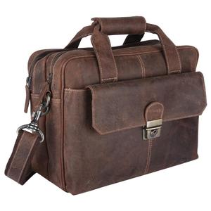 Bolso de Cuero Genuino Vintage Leo Torresi para Portátil, Bolso Ejecutivo, Bolso Mensajero, Portafolio para Hombre - Product Image 5
