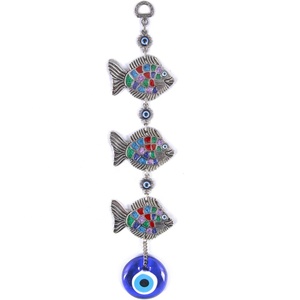 Colgante de pared de pez de 3 colores, decoración con cuentas de cristal hechas a mano, de Turquía - Product Image 1