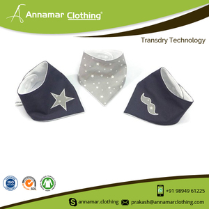Bandana con estampado de algodón orgánico personalizado, Baberos impermeables para bebé, 100% - Product Image 4