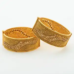 Banhado A ouro Openable Bangles Fabricação 14866 Lct