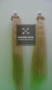 Tóc vàng màu tóc con người sợi ngang bó có nguồn gốc từ đền duy nhất rút ra phần mở rộng tóc bán buôn - Product Image 6