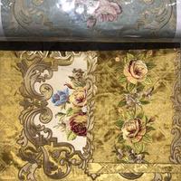 Tissu de rideau en velours brodé en polyester d'usine, tissu de rideau à paillettes, canapé, 100% polyester tissé, teint en fil, personnalisable, 600 g/m², 148 cm