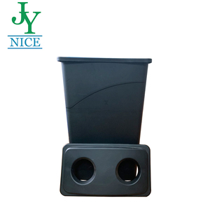 Papelera ecológica para oficina comercial con tapa, botella de 90L, contenedor de clasificación de papel, basura pública de plástico rectangular - Product Image 4