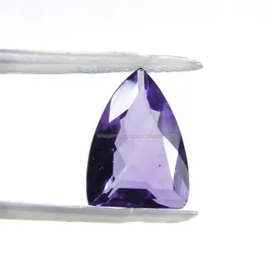 Brasil Amethyst 11X8Mm Mewah Cekung Cut 2.10 Cts Batu Permata Longgar untuk Membuat Perhiasan Set