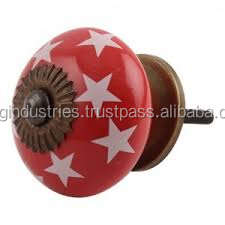 OMG Industries Bouton Céramique Peint À La Main Petit Tiroir Armoire Poignées De Porte pour Chambre Commode Cuisine Salon Armoire Salle De Bains - Product Image 6