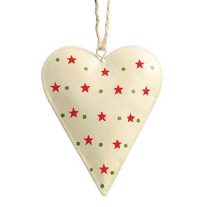 Decoración de árbol de Navidad de corazón de metal para adorno colgante para el hogar - Product Image 1