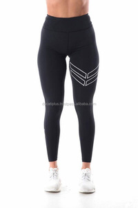 Leggings noirs taille haute pour femmes avec logo personnalisé - Product Image 2