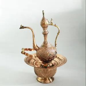 Aftaba de Cobre Hecha a Mano (Estilo Época Mughal), Frasco Tradicional - Product Image 1