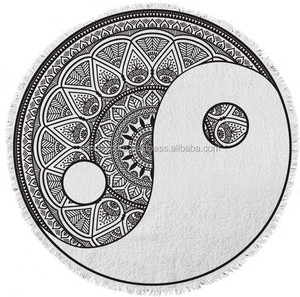 Serviette de plage ronde Mandala Serviette de plage ronde 100% coton de haute qualité Vente en gros avec exportateur de logo personnalisé en Inde. - Product Image 1