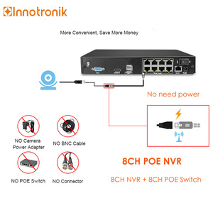 Innotronik H.264 POE 1080P HD 보안 IP CCTV 세트 8 채널 홈 비디오 감시 카메라 시스템 P2P POE NVR 키트 - Product Image 4