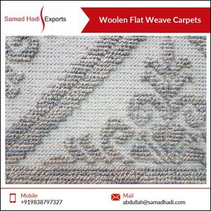 Vente chaude usine approvisionnement anti-dérapant laine brodé tapis indien tissage plat abstrait animaux de compagnie lavable prix en gros prier - Product Image 4