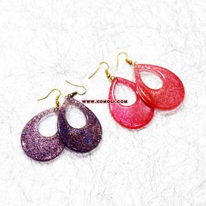 Joyería de pendiente personalizada con diseño de lágrima brillante - Product Image 1