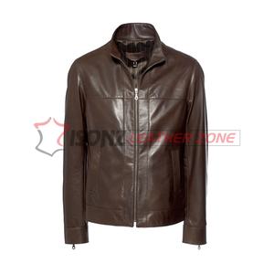 2024 Winter Fashionable Wholesale Genuine Leather Windproof Motorcycle <b>Jacket</b> <b>Men</b> Stylish Bomber Design Hood Plus Size Option - Product Image 1