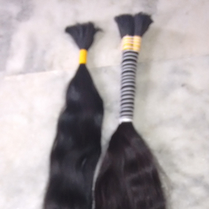 100% cheveux bruts indiens non transformés meilleure qualité Extensions de cheveux humains Remy en vrac - Product Image 1