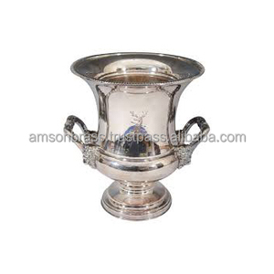 Grand refroidisseur de vin décoré à vendre Seau à glace à champagne au design antique Refroidisseur de vin en cuivre Seau à glace personnalisé - Product Image 2