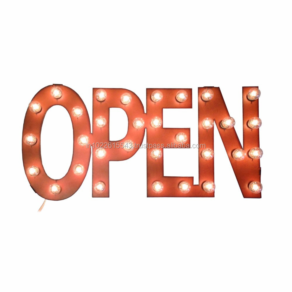 Industrial Design OPEN Sign Marquee