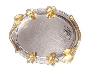 Elegante platina de aluminio chapada en oro y níquel, Vintage, elegante, personalizada, clásica, única, hecha a mano - Product Image 1