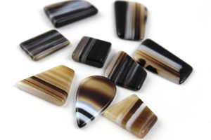 Piedras Preciosas Sueltas de Ágata Natural de Alta Calidad, Grado AAA, 9 Piezas, Formas Mixtas, Cabujones Lisos para Hacer Joyería - Product Image 6