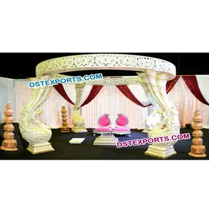 מעצב סיבי טווס Mandap חתונה הודית סיבי טווס עמוד Mandaps חתונה סיבי Mandap יצרן