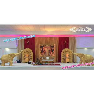Decoración de Escenario de Boda Estilo Indio del Sur, Fabricante de Escenarios de Boda Indios, Último Diseño de Escenario de Boda Asiático en Venta, Decoración para Eventos en EE. UU. - Product Image 1