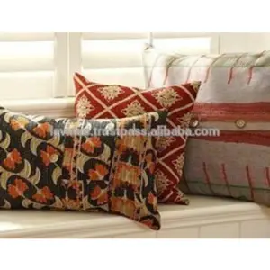 复古kantha枕套大床上抱枕Sari枕头可逆坐垫盖子家居装饰