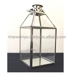 Farol de suelo de vidrio transparente de metal Proveedores al por mayor Fabricación India Embalaje personalizado disponible a precio mayorista