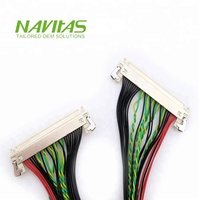 Cable de Panel LCD LVDS Personalizado, Arnés de Cables de Señal de Pantalla de 30 Pines para Monitor y Electrónica Industrial