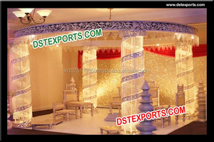 Fabricant et exportateur de mandaps de mariage indiens en cristal en spirale, mandaps de mariage en cristal en Australie - Product Image 5