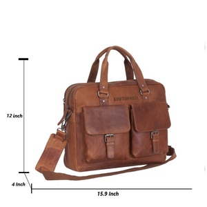 Maletín Portafolio de Cuero Genuino Crazy Horse Vintage Hunter de Leo Torresi para Laptop, Ideal para Regalo, Disponible para Venta desde India - Product Image 2