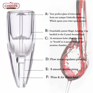 Precio de fábrica <span class=keywords><strong>Amazon</strong></span> caliente-venta transparente vino Decanter acrílico aireador de vino pourer del - Product Image 4