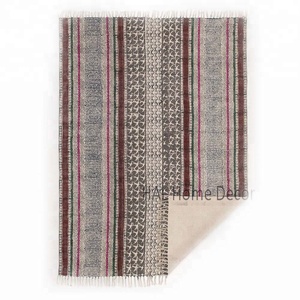 พรมปูพื้นและพรมสำหรับห้องนั่งเล่นสไตล์อินเดียหรูหราพิมพ์ลายบล็อกพรมสำหรับสวดมนต์มุสลิม - Product Image 4