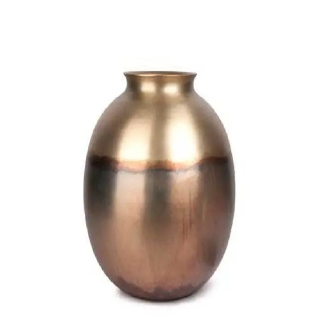 Copper Metal Fancy Decoration Luxury Round Shape Design Decorating Best Quality Modern Design Flower Vase