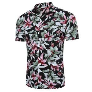 100% Cotton Exportable <b>Men's</b> Funny <b>Party</b> Flower Printed Short Sleeve <b>Shirt</b> with Pocket Hand Wash - Product Image 1
