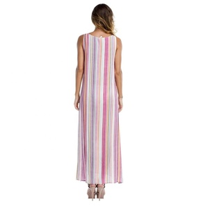 Hot Trendy Summer Collection of Women's Wear Rayon Printed Beach <b>Cover</b> <b>up</b> Sleeveless Kaftan Long <b>Dress</b> - Product Image 3