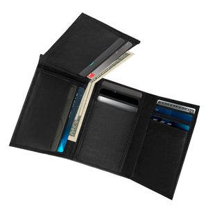 กระเป๋าสตางค์หนังแท้สำหรับผู้ชาย,กระเป๋าสตางค์พับสามทบนิ่มหรูหราคุณภาพสูงพร้อมช่องใส่บัตรเครดิต10ช่อง - Product Image 1