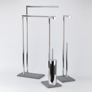 Metal Round Tube Toilet Paper Holder with Concrete Base - Product Image 5