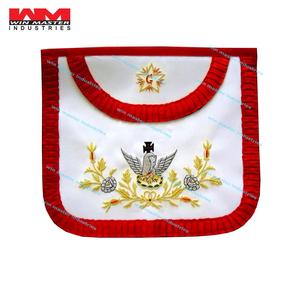 Masonic กุหลาบปริญญาผ้ากันเปื้อนมือปัก - Product Image 1