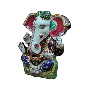 Большая статуя Meenakari lord Ganesh murti оптом