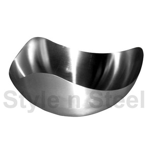 Cuencos de ensalada para servir sopa, tazón de fruta decorativo, juegos de vajilla triangular, tazón de servicio de acero inoxidable - Product Image 1